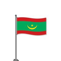 ilustración de la plantilla de la bandera de mauritania vector