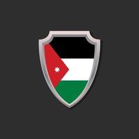 Illustration of Jordan flag Template vector