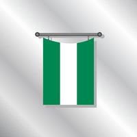 ilustración de la plantilla de la bandera de nigeria vector