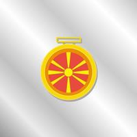 ilustración de la plantilla de la bandera de macedonia vector