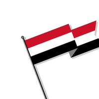 Illustration of Yemen flag Template vector