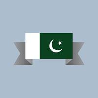 ilustración de la plantilla de la bandera de pakistán vector