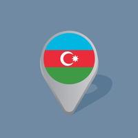 ilustración de la plantilla de la bandera de azerbaiyán vector