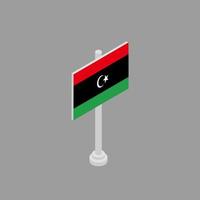 Illustration of Libya flag Template vector