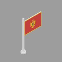 ilustración de la plantilla de la bandera de montenegro vector