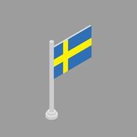 Illustration of Sweden flag Template vector