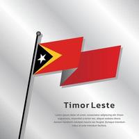 ilustración de la plantilla de la bandera de timor leste vector