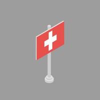 Illustration of Switzerland flag Template vector