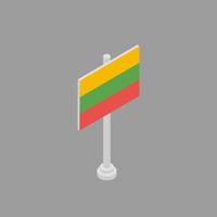 ilustración de la plantilla de la bandera de lituania vector