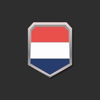 Illustration of Netherlands flag Template vector