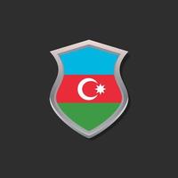 ilustración de la plantilla de la bandera de azerbaiyán vector