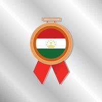 Illustration of Tajikistan flag Template vector