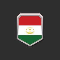 Illustration of Tajikistan flag Template vector