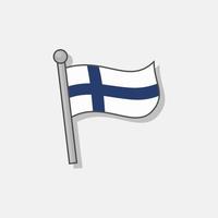 Illustration of Finland flag Template vector