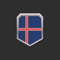 ilustración de la plantilla de la bandera de islandia vector