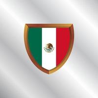 Illustration of Mexico flag Template vector