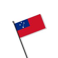 Illustration of Samoa flag Template vector