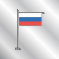 ilustración de la plantilla de la bandera de rusia vector