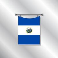 ilustración de la plantilla de la bandera de el salvador vector