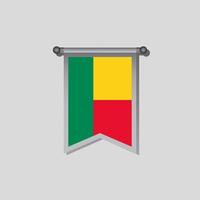 ilustración de la plantilla de la bandera de benin vector