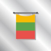 ilustración de la plantilla de la bandera de lituania vector