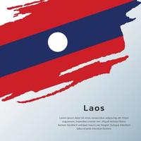 ilustración de la plantilla de la bandera de laos vector