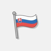 ilustración de la plantilla de la bandera de eslovaquia vector