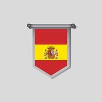 ilustración de plantilla de bandera de españa vector