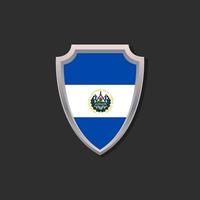 ilustración de la plantilla de la bandera de el salvador vector