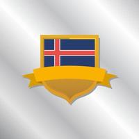 ilustración de la plantilla de la bandera de islandia vector