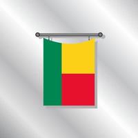 Illustration of Benin flag Template vector