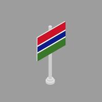 Illustration of Gambia flag Template vector