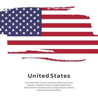 ilustración de la plantilla de la bandera de estados unidos vector