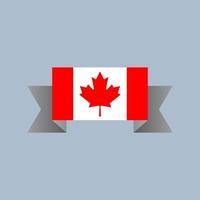 ilustración de la plantilla de la bandera de canadá vector