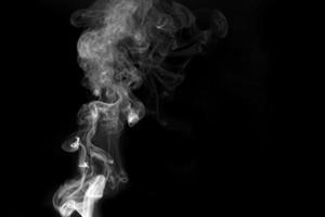 Abstract white smoke animated on a black background photo