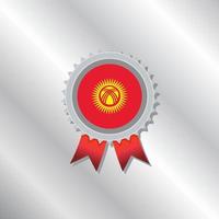 Illustration of Kyrgyzstan flag Template vector