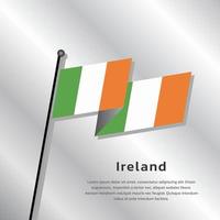 ilustración de la plantilla de la bandera de irlanda vector