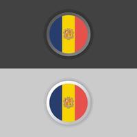 Illustration of Andorra flag Template vector