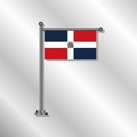 ilustración de la plantilla de la bandera de la república dominicana vector