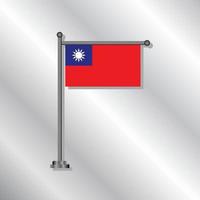 Illustration of Taiwan flag Template vector