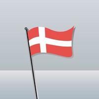 Illustration of Denmark flag Template vector