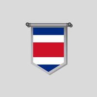 ilustración de la plantilla de la bandera de costa rica vector