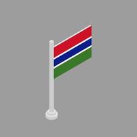 ilustración de la plantilla de la bandera de gambia vector