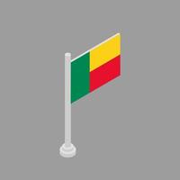 ilustración de la plantilla de la bandera de benin vector