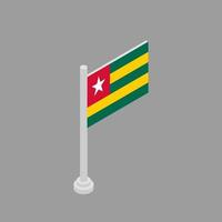 ilustración de la plantilla de la bandera de togo vector