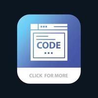 Browser Internet Code Coding Mobile App Icon Design vector