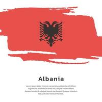 Illustration of Albania flag Template vector