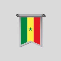 ilustración de plantilla de bandera de senegal vector