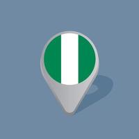 ilustración de la plantilla de la bandera de nigeria vector