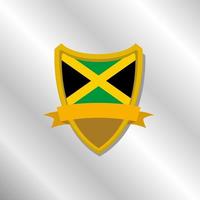 ilustración de la plantilla de la bandera de jamaica vector